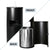Black Stainless Steel Floor Stand Wipe Dispenser with Built-in Trash Can