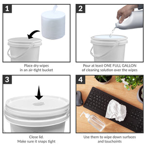 Dry Wipes Refill Set: 7200 Wipes (7" x 6"): Make Your Own Wet Wipes Using Your Preferred Cleaning Solution: 6 Refill Mega Rolls