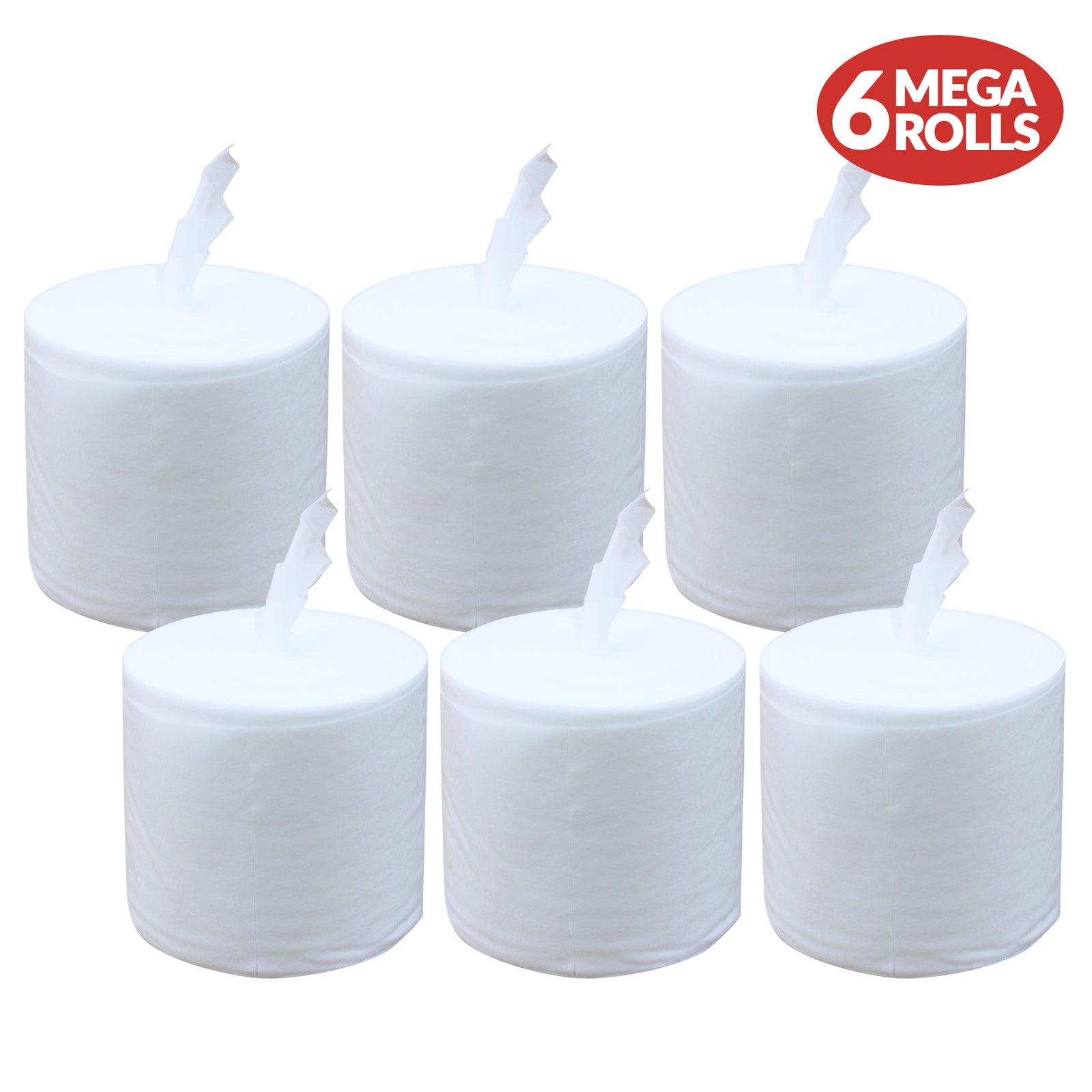 Dry Wipes Refill Set: 7200 Wipes (7" x 6"): Make Your Own Wet Wipes Using Your Preferred Cleaning Solution: 6 Refill Mega Rolls
